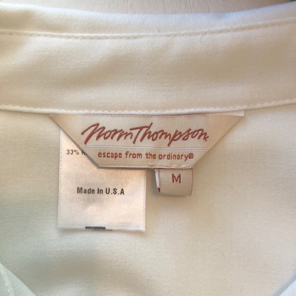 Norm Thompson Cream Button Down - Picture 3 of 3